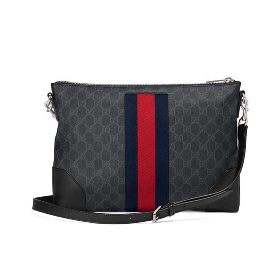 GUCCI GG BLACK MESSENGER 474139 (35.5*25*4cm) GUCCI GG BLACK MESSENGER 474139 (35.5*25*4cm)